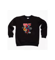 Spiderman baskılı örümcek adam pamuklu kumaş çocuk sweatshirt (Siyah)