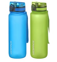 Uzspace 2'li Tritan Matara Seti 800 ml 14 Farklı Renk Seçeneği FiftyFifty (Mavi-Yeşil)