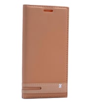 Galaxy A8 Plus 2018 Kılıf Elite Kapaklı Suni Deri Kılıf (Gold)