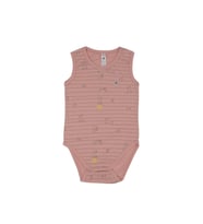 Mr.J Baskılı Kolsuz Body (Pembe)