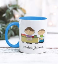 Rehber Öğretmeni Tasarımlı Kişiye Özel Kupa Bardak (Mavi)