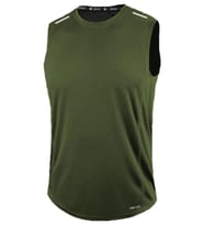 Erkek Nem Emici Hızlı Kuruma Atletik Teknik Performans Sporcu Sıfır Kol T-shirt DRIFIT-SIFIRKOL (Haki)