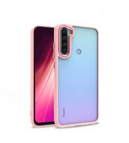 Xiaomi Redmi Note 8 Kılıf Case, Kamera Lens Korumalı Elektroplatin Kaplama Sert PC Koruyucu Colourful Platinum Serisi (Rose)