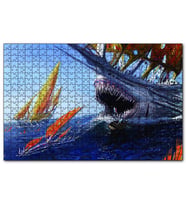 Cakapuzzle  Canavar Gemi Yağlıboya Görseli  Puzzle Yapboz MDF (Ahşap) (1000 Parça)