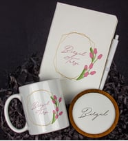 Kişiye Özel Defter Kalem Kupa Ve Bardak Altlığı Hediye Seti 103770 (Model 3)