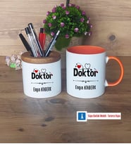 Doktor Kalemlik, Kupa Bardak T Kişiye Özel Hediye Tıp Bayramı Hediyesi Doktora Hediye (Model 13)