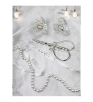 Pietra Kristal Cam Yüzük Yükselticisi ve Söz Makası Seti (Siyah)