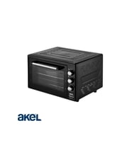 AKEL Lambalı, Termostatlı, Saatli, Çift Tepsili 38 Litre Midi Fırın AF380L - Siyah