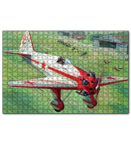Cakapuzzle Nostaljik Boyama Savaş Uçağı  Puzzle Yapboz MDF (Ahşap) (1000 Parça)