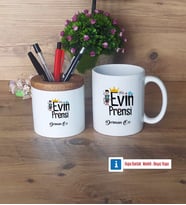 Evin Prensi Kalemlik, Kupa Bardak T Kişiye Özel Hediye (Model 4)