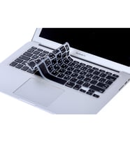 Laptop MacBook Air Pro Klavye Koruyucu 13-15-17inc Arabic US Baskı A1466 Arapça (Siyah)