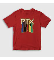 Presmono Unisex Çocuk Beyaz Vintage Pentatonix T-Shirt 75707tt (Kırmızı)
