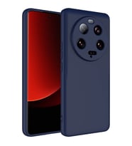 Xiaomi Mi 13 Ultra Kılıf Kamera Korumalı iÇi Süet Dokulu Lansman Tipi Silikon (Lacivert)