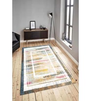 Dijital Baskılı Yıkanabilir Kaymaz Modern Renkli Salon Halısı Mutfak Halısı Yolluk ND-HY-1354 (Çok Renkli)