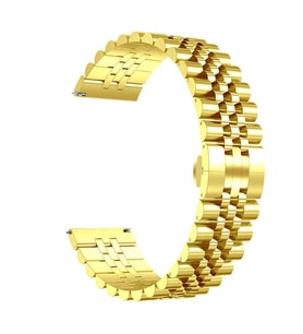 Huawei Honor Magic 2 42mm Kordon 20mm Şeritli Metal Kordon 36 (Gold)
