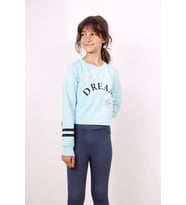 Toontoy Kız Çocuk Yıldızlı Dream Baskılı Sweatshirt (Su Yeşili)