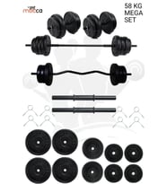 58 Kg Z-Barlı MEGASET Halter Seti Ve Dambıl Seti , Ağırlık Seti , Fitness Seti (55 kg)