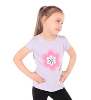 Toontoy Kız Çocuk Baskılı Tişört (Mavi)