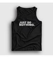 Presmono Unisex Sarı Just Do Nothing Atlet 404830tt (Siyah)