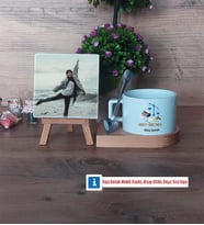 Adalet Öğretmeni Fotoğraflı Dekoratif Taş, Kupa Bardak Beyaz Hediye (Model 8)