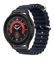 Samsung Galaxy Watch Active Active 2 44mm-40mm Uyumlu 20mm Seaflex Ocean Silikon Kordon (Gece Mavisi)