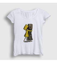 Presmono Kadın Sarı Hug Little Nightmares T-Shirt 159799tt (Beyaz)