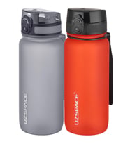 Uzspace 2'li Tritan Matara Seti 650 ml 14 Farklı Renk Seçeneği FiftyFifty (Gri)