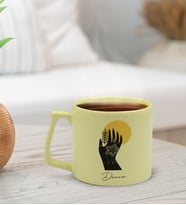 BK Home Kendin Tasarla Pastel Renk Middle Kupa Bardak-4 (Sarı)
