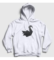 Presmono Unisex Gri Origami Swan Prison Break Kapüşonlu Sweatshirt 276192tt (Beyaz)