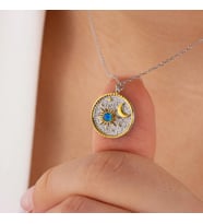 Unisex Diana Gümüş Kolye (Rose)
