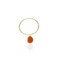 Kadir Jewellery 22 Ayar Altın Kaplama Zirkon Taşlı Ayarlanabilir Vintage Bilezik (Kırmızı)