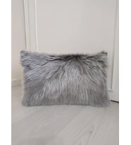 YILMAZHOME Peluş Dikdörtgen Kırlent Kılıfı (Açık Gri)