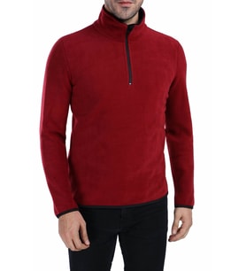 Ghassy Co. Erkek Yarım Fermuarlı Polar 9 Renk (Bordo)