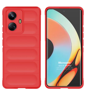 Microsonic Realme 10 Pro Plus 5G Kılıf Oslo Prime Yeşil (Kırmızı)
