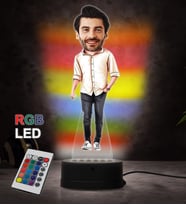 Doğum Günü Hediyesi,Sevgiliye Hediye, Kişiye Özel Fotoğraflı En Tatlı Abi Karikatür 3D Led Lamba (RGB)