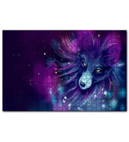 Cakapuzzle Mor Tilki Işıltılar  Puzzle Yapboz MDF (Ahşap) (255 Parça)