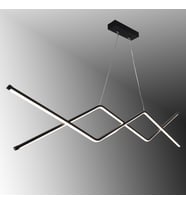 TT039-SY TT Aydınlatma Zikzak Masa Üstü Modeli Siyah Led Avize (Sarı)