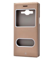 Galaxy J3 Kılıf Dolce Kapaklı Kılıf (Gold)