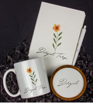 Kişiye Özel Defter Kalem Kupa Ve Bardak Altlığı Hediye Seti 103882 (Model 2)