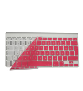 Apple Magic Keyboard 1 Klavye Koruyucu Türkçe Baskı Silikon Klavye Koruyucu (Açık Pembe)
