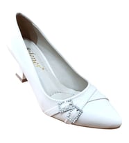 Bilener 830 Kadın Taşlı Tokalı Kadeh Ökçe Stiletto Ayakkabı (Bej)