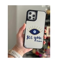 Aynalı Desenli Kolaj Xiaomi Note 11 Uyumlu Telefon Kılıfı (Beyaz)