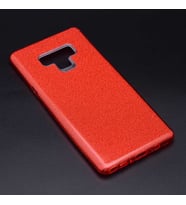 Samsung Galaxy Note 9 Kılıf Simli Parlak Shining Kapak (Kırmızı)