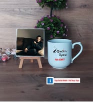 Öğretim Üyesi Fotoğraflı Dekoratif Taş, Kupa Bardak Beyaz Hediye Öğretmenler Günü Hediyesi (Model 5)