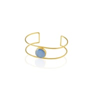 Kadir Jewellery 22 Ayar Altın Kaplama Zirkon Taşlı Ayarlanabilir Vintage Bilezik (Mercan)