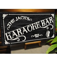 BK Gift Kişiye Özel Kabartma Tasarım Siyah(Ebony) Ahşap Bar Tabelası 46cm, Home Bar Tabela, Rustik Ev Dekorasyonu, Duvar Dekoru (Model 11)