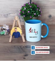 Patolog Kupa Bardak Beyaz ve Fotoğraflı Ahşap Anahtarlık Hediye (Model 4)