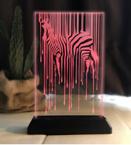Hayvan Severlere Özel Zebra kişiye özel Led Lamba Hediyesi (Kırmızı)