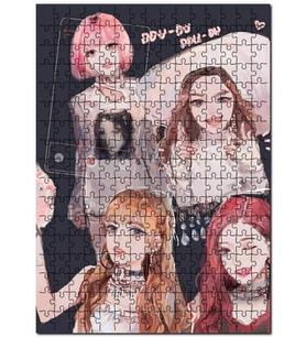 Cakapuzzle Blackpink Pop Grubu Anime Çizim Puzzle Yapboz MDF (Ahşap) (500 Parça)