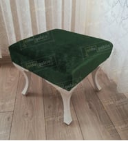 Ayak Ucu Kapı Önü Antre Düz Bench Puf Beyaz Ayak (Yeşil)